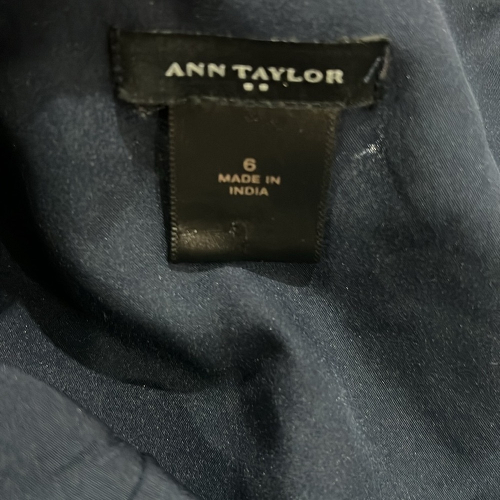 Ann Taylor Black and Blue Floral Mini Dress - Picture 4 of 6